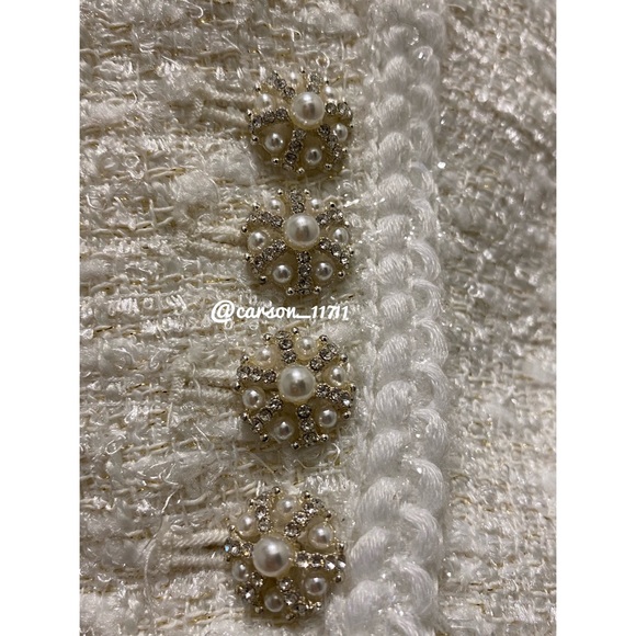 NEW Self Portrait Tweed Boucle Belted Dress US4 - Picture 11 of 16